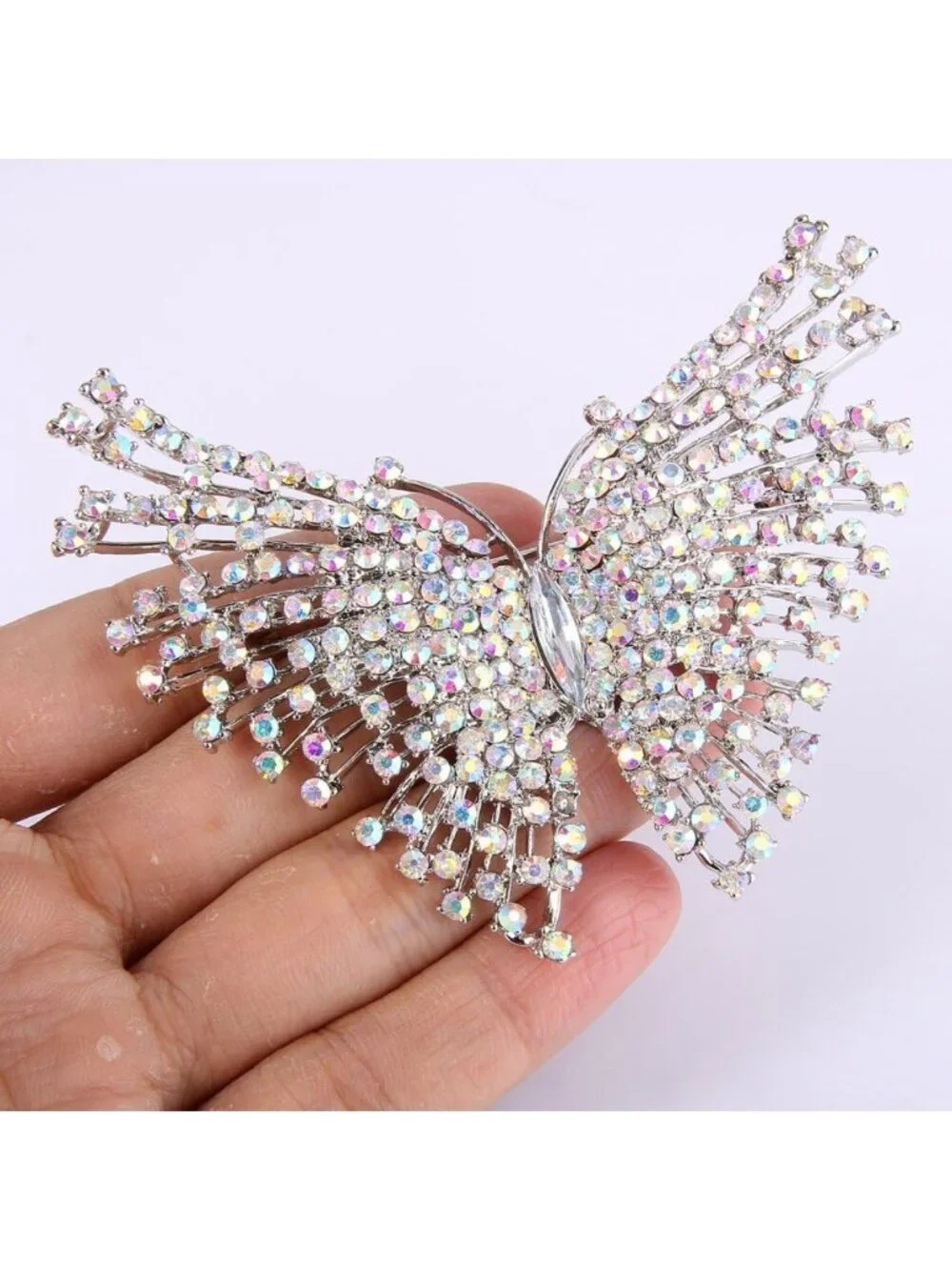 Gorgeous Austrian Crystal Butterfly Brooch for Bride, Prom, Wedding Accessory